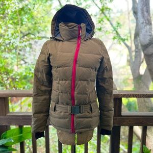 Lole Brown Ski Jacket with Pink Accents